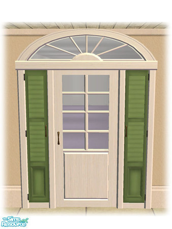 Sims 2 — Side Window Shuttered Panel Door - Mesh by Shakeshaft — Part of a set of French Quarter style Windows and Doors,