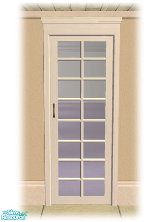 Sims 2 — Single Door - Diag Mesh by Shakeshaft — Part of a second set of French Quarter style Windows and Doors minus the