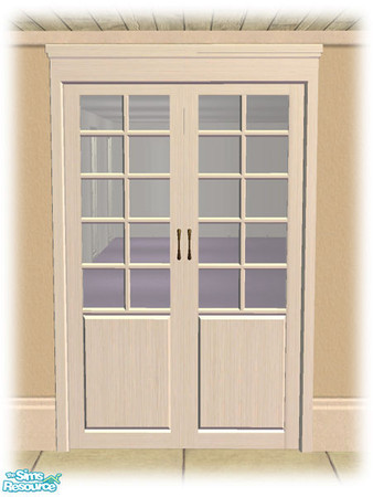 Sims 2 — Double Panel Door - Diag Mesh by Shakeshaft — Part of a second set of French Quarter style Windows and Doors