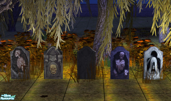 Sims 2 — Haunted Graveyard II by lisa9999 — More gravestones to send chills down your spine!