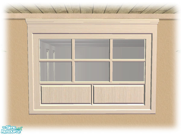 Sims 2 — Double Short Panel Window - Mesh by Shakeshaft — Part of a second set of French Quarter style Windows and Doors