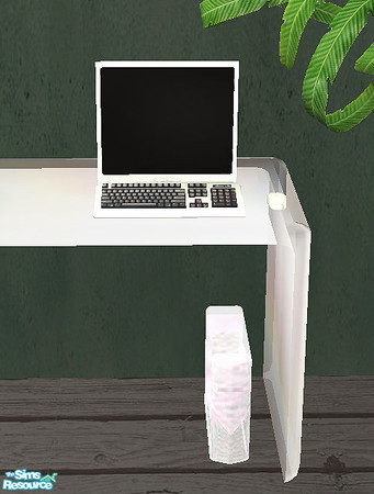 Sims 2 — Workingspace - animated pc computer by steffor — changes the colour from pink to green ,-)
