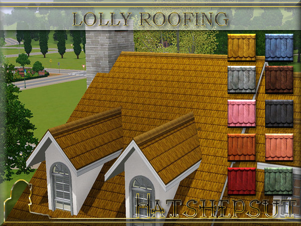 Sims 3 — Lolly Roofing by hatshepsut — Roofing made from lolly sticks!