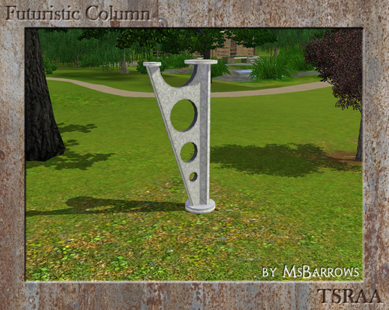 Sims 3 — Futuristic Column by MsBarrows — Enjoy this design of the future from the not-too-distant past, when people
