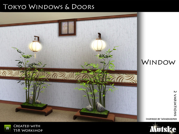 Sims 3 — Tokyo Window 1 tile Small by Mutske — Made by Mutske@TSR. TSRAA.