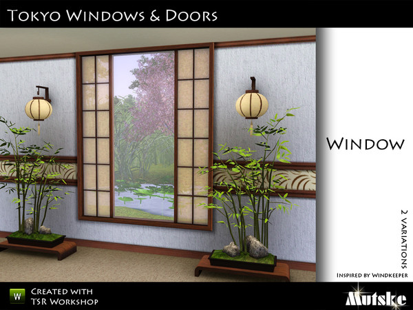 Sims 3 — Tokyo Window 2 tile Middle by Mutske — Made by Mutske@TSR. TSRAA.