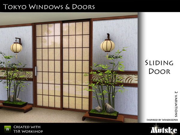 Sims 3 — Tokyo 2 tile slidingdoor by Mutske — Made by Mutske@TSR. TSRAA.