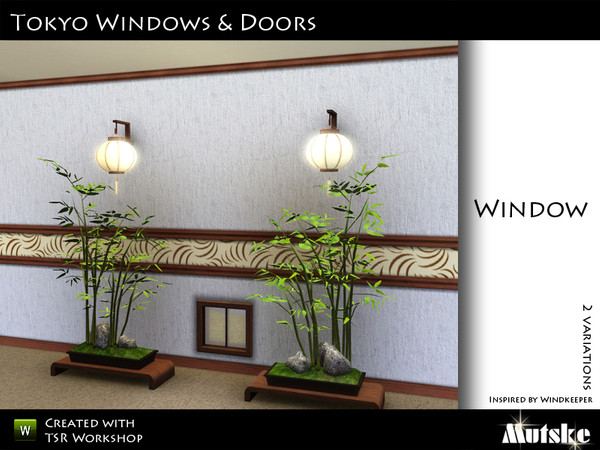 Sims 3 — Tokyo Window 1 tile Small by Mutske — Made by Mutske@TSR. TSRAA.