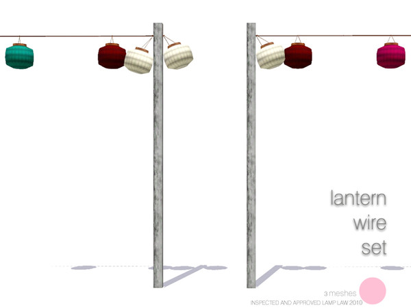 Sims 3 — Wire Lantern Lamp Set by DOT — Wire Lantern Lamp Set 3 meshes Lamps by DOT of The Sims Resource