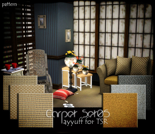 Sims 3 — Carpet Pattern Set05 by ayyuff — 6 new carpet patterns..