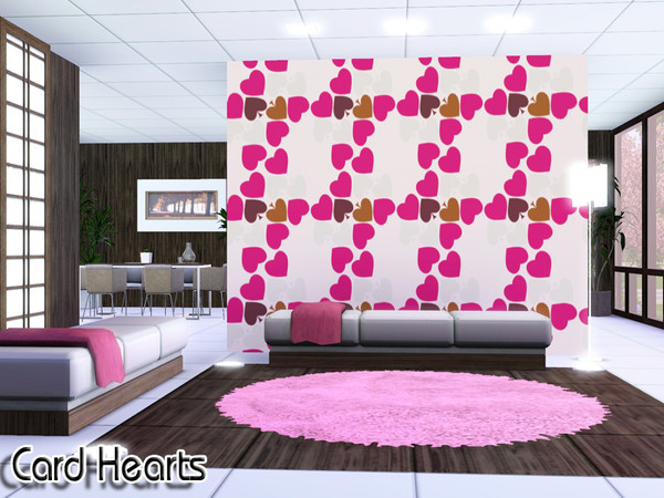 Sims 3 — Card Hearts by TSR Archive — By Pralinesims /under Theme