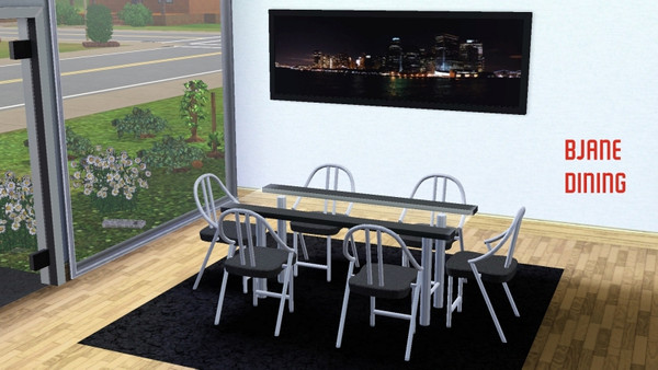 Sims 3 — Bjane Dining Part 1 by magicdawn — Here are 3 new meshes (Table, Chair and Wall Art). This is the first part of