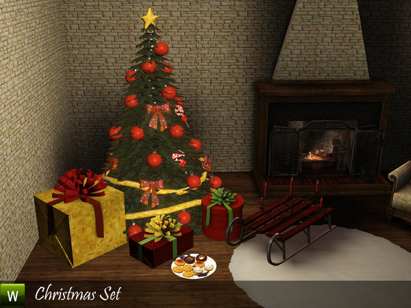 Sims 3 — Christmas Set by deeiutza — A little gift for Christmas! Includes 7 meshes: christmas tree, 3 gift boxes,