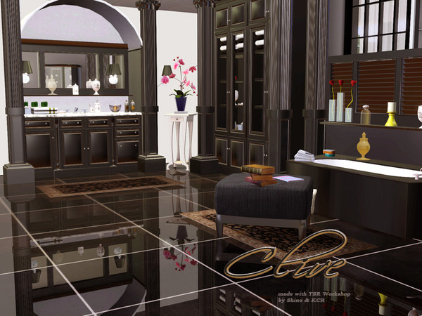 Sims 3 — Clive Bathroom December by ShinoKCR — Another Bathroom inspired by Clive Christian Set includes: Bathtub,