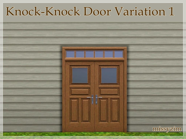 Sims 3 — MZ_3x1 Contemporary Double Door by missyzim — Variation of the EA Knock-Knock Door.