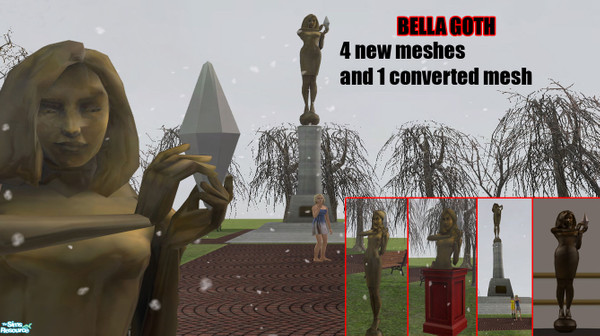 Sims 2 — Bella Goth by theangeliquemonte — Your sims have shortage of beautiful statues?Here\'s 5 stunning Bella Goth