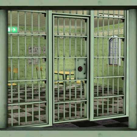 Sims 3 — Alcatraz Door by Cyclonesue — Ensure Sims KNOW their place with this heavy security non-luxurious door. By
