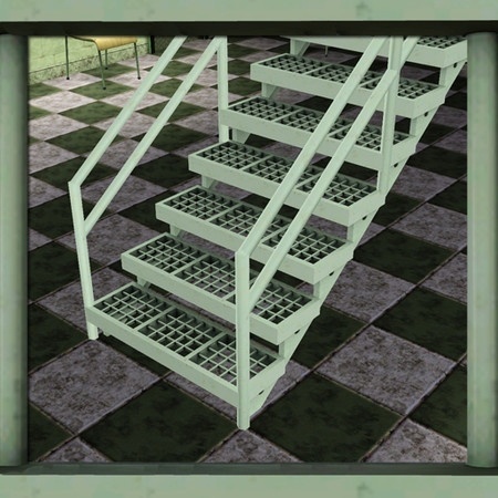 Sims 3 — Authoritarian Staircase by Cyclonesue — Stairs designed to resonate the sound of steel toe-capped boots in an
