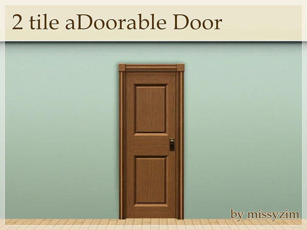 Sims 3 — 2 tile aDoorable Door by missyzim — 2 tile version of the EA aDoorable door.