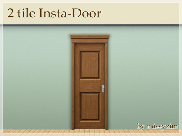 Sims 3 — 2 tile Insta-Door by missyzim — 2 tile version of the EA Intsa-Door.