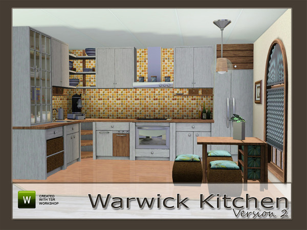 Sims 3 — V2 Warwick Kitchen by Angela — Second Sims3 Version of my Warwick Kitchen. Set contains: 2 counters, 4 cabinets,