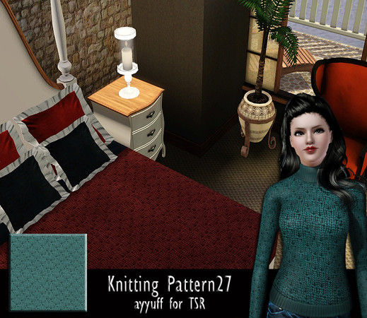 Sims 3 — Knitting Pattern27 by ayyuff — 