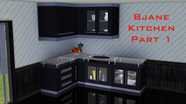 Sims 3 — Bjane Kitchen Part 1 by magicdawn — 8 new meshes - 3 counter, 3 cabinets, 1 Sink and the fuitbowl