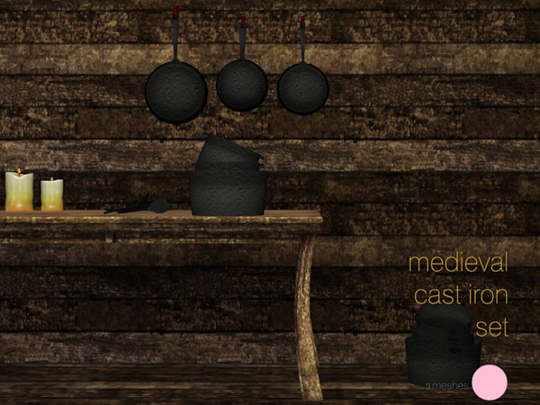 Sims 3 — Cast Iron Set by DOT — Cast Iron Set 3 meshes Sims 3 by DOT of The Sims Resource
