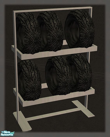 Sims 2 — Simtrol Tire Rack MESH by SaeraMaples — Large rack to hold Simtrol\'s brand new tires.