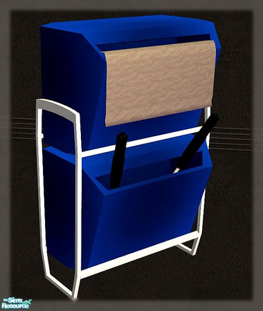 Sims 2 — Simtrol Window Wash Station MESH by SaeraMaples — Buckets of squeegees and paper towel, for when your car needs