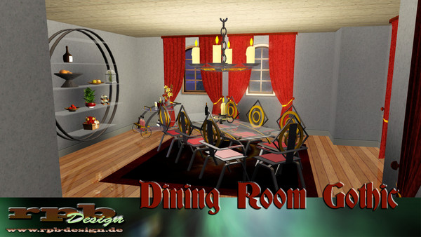 Sims 3 — Dining Room Gothic by ruhrpottbobo — Dining Room Gothic recolorable