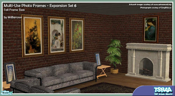 Sims 2 — Multi-Use Photo Frames - Expansion Set 6 by MsBarrows — Several times now I\'ve found lovely images, only to
