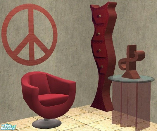 Sims 2 — The Funky Set by TheNinthWave — All of the meshes created by me in Photoshop CS5 and Milkshape. The big curvy