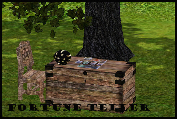 Sims 3 — FORTUNE TELLER by abuk0 — wiccan and witches need this set of tarot cards,crystal ball,chair and chest in your