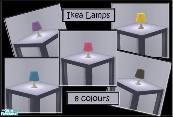 Sims 2 — Ikea Lamp Set by elanorbreton — I love this little lamp, it\'s discreet and cheap! There are eight recolours of