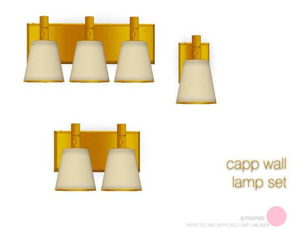 Sims 3 — Capp Wall Lamp Set by DOT — Capp Wall Lamp Sims 3 Lamps by DOT of The Sims Resource