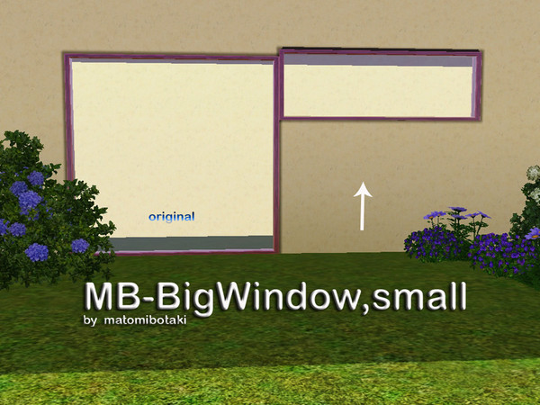 Sims 3 — MB-BigWindow,small by matomibotaki — MB-BigWindow,small by matomibotaki 3x1. New mesh. recolorable