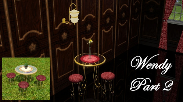 Sims 3 — Wendy Part 2 by magicdawn — A small update for the Wendy Bedroom. 4 new meshes: Diningtable, diningchair,