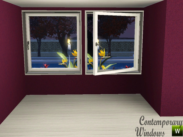Sims 3 — Contemporary Windows by deeiutza — A set of two modern windows: one closed and the other opened!