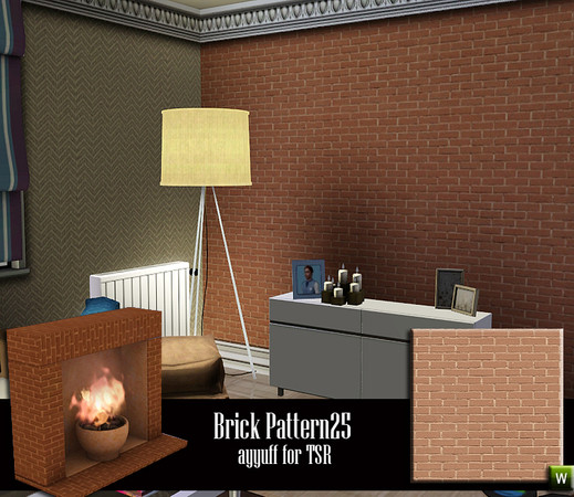 Sims 3 — Brick Pattern25 by ayyuff — Brick Pattern25 By ayyuff for TSR