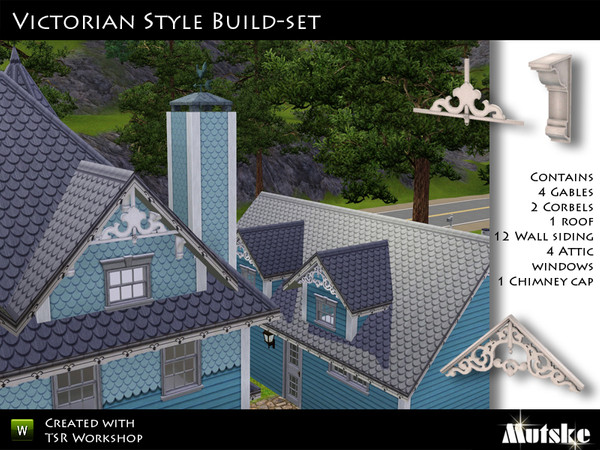 Sims 3 — Victorian Style buildset by Mutske — Want to build a home with victorian decoration? Need to redo your outdoor