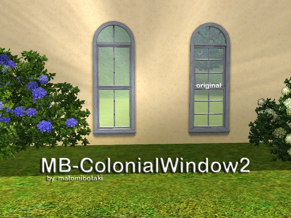 Sims 3 — MB-ColonialWindow2 by matomibotaki — MB-ColonialWindow2 tall arch by matomibotaki, new mesh, recolorable.