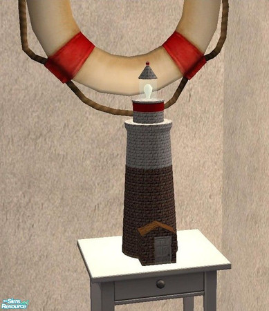Sims 2 — Lighthouse Lamp by TheNinthWave — A lovely Lighthouse table Lamp for you to enjoy!