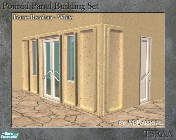 Sims 2 — Poured Panel Frame Recolours - White by MsBarrows — Frame recolour in white.