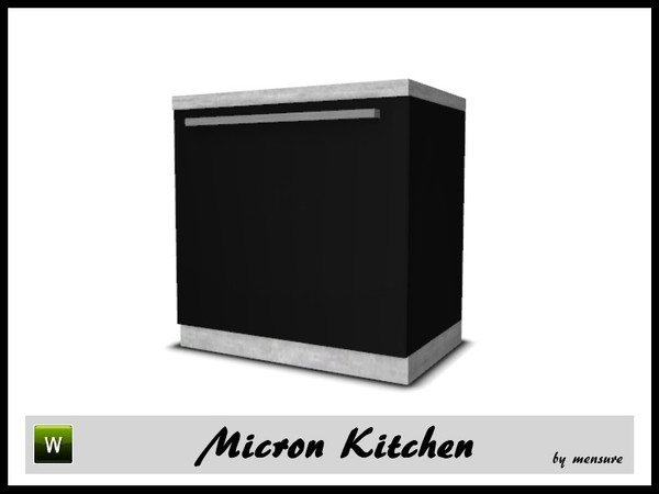 Sims 3 — Micron Kitchen_Counter-1 by mensure — Micron Kitchen_Counter-1 by mensure. 3 recolorable parts. 