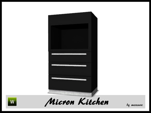 Sims 3 — Micron Kitchen_Counter-4 by mensure — Micron Kitchen_Counter-4 by mensure. 2 recolorable parts. You can find it