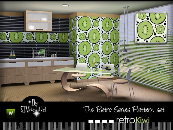 Sims 3 — SIMcredible Retro Kiwis pattern by SIMcredible! — This pattern has 4 recolorable channels and is part of the