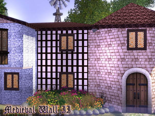 Sims 3 — Medieval Wall II by TSR Archive — By Pralinesims under Wood