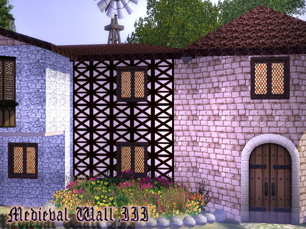 Sims 3 — Medieval Wall III by TSR Archive — By Pralinesims under Wood