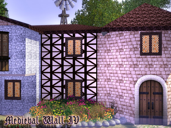 Sims 3 — Medieval Wall IV by TSR Archive — By Pralinesims under Wood